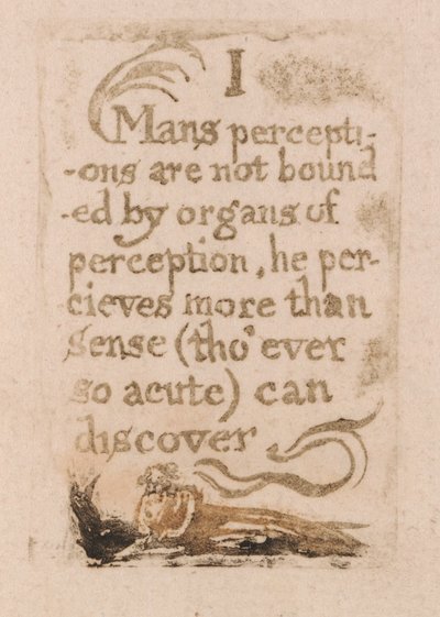 There Is No Natural Religion, Plate 10, I Man